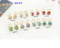 韓國新款奧地利水晶幸福魔方耳墜 時尚與品質的完美結合